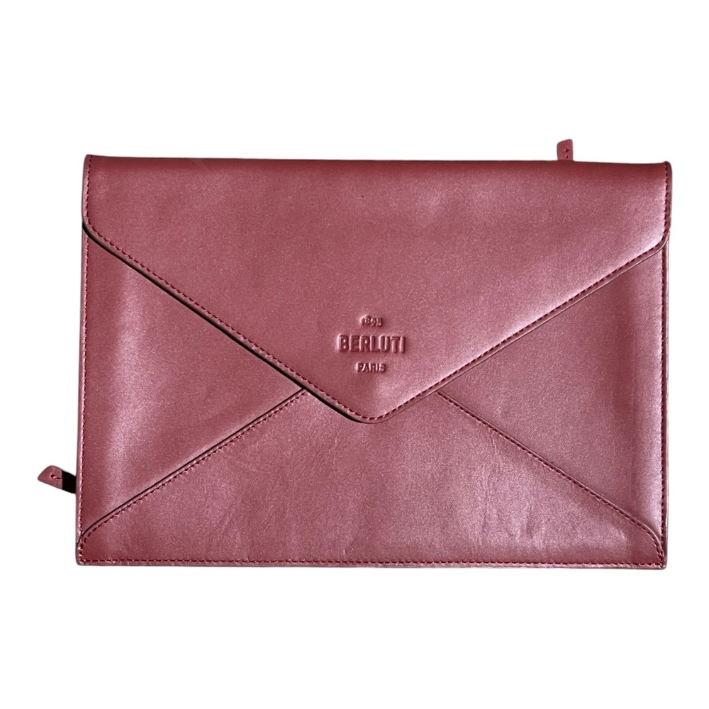 Berluti Clutch Bag Calf Bordeaux A5 Snap Button Men's